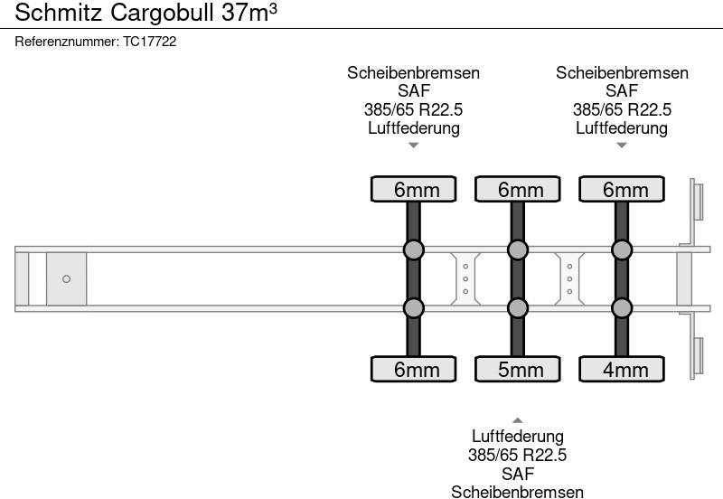 Schmitz Cargobull 37m³ - Félpótkocsi billenőplatós: 5 kép. Schmitz Cargobull 37m³ - Félpótkocsi billenőplatós: 5 kép.
