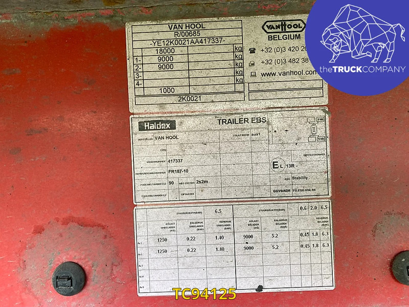 Van Hool  - Pótkocsi hűtős: 4 kép. Van Hool  - Pótkocsi hűtős: 4 kép.