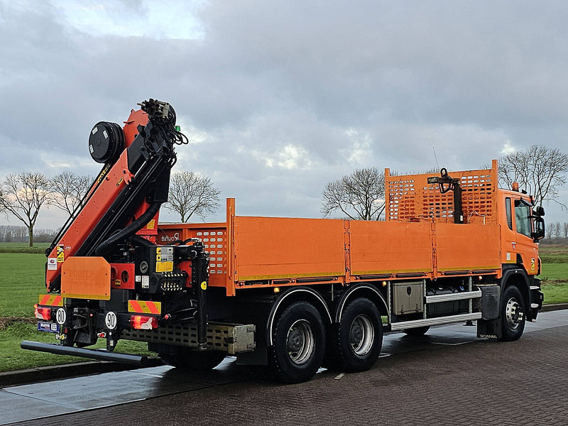 Scania P410 PK18002-4 hydr - Platós teherautó, Darus autó: 3 kép. Scania P410 PK18002-4 hydr - Platós teherautó, Darus autó: 3 kép.