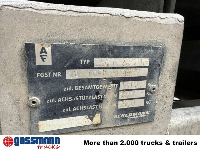 Ackermann Z-EAF 19-7,8/100TZ, Verzinkt - Pótkocsi cserefelépítményes: 3 kép. Ackermann Z-EAF 19-7,8/100TZ, Verzinkt - Pótkocsi cserefelépítményes: 3 kép.