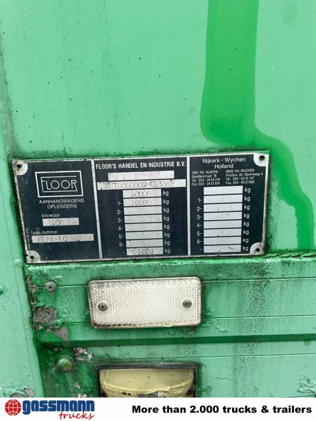 Floor FLMA 10, Blumenanhänger, LBW - Pótkocsi dobozos: 3 kép. Floor FLMA 10, Blumenanhänger, LBW - Pótkocsi dobozos: 3 kép.