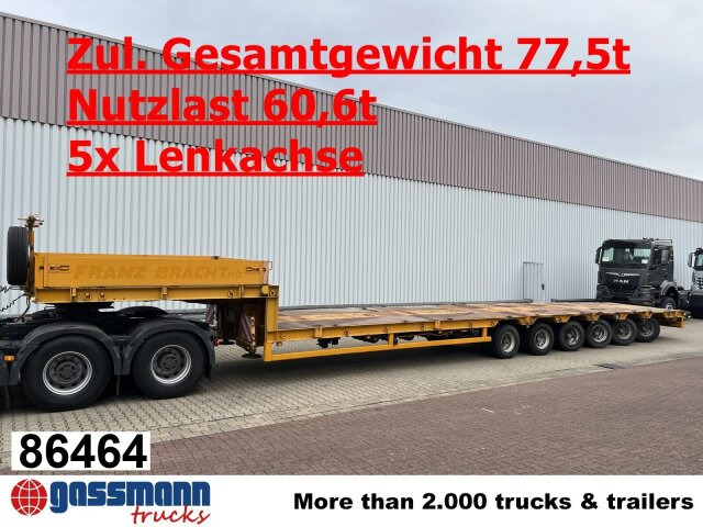 Goldhofer STZ-L6-62/80, 5x Lenkachse - Félpótkocsi mélybölcsős: 1 kép. Goldhofer STZ-L6-62/80, 5x Lenkachse - Félpótkocsi mélybölcsős: 1 kép.