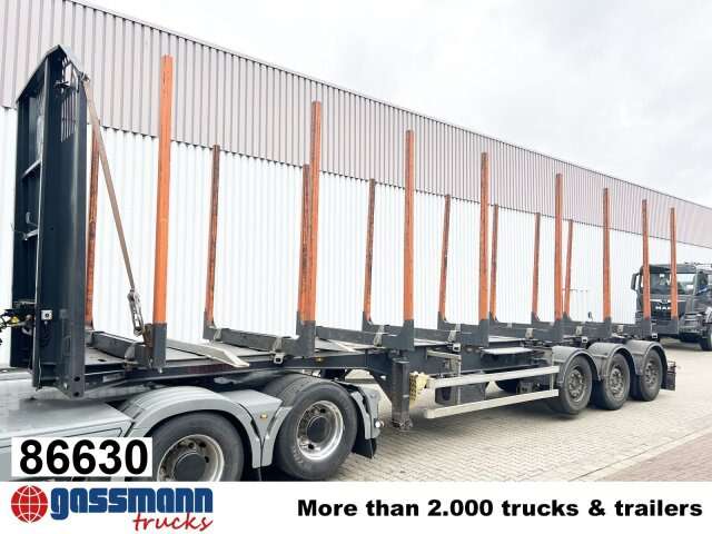 Gsodam 3-Achs Holzauflieger, Liftachse - Rönkszállító félpótkocsi: 1 kép. Gsodam 3-Achs Holzauflieger, Liftachse - Rönkszállító félpótkocsi: 1 kép.