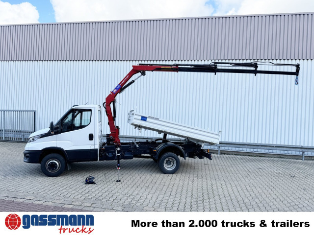 Iveco Daily 70C18H 4x2 mit Kran HMF 340-K3, Funk - Billenőplatós teherautó, Darus autó: 4 kép. Iveco Daily 70C18H 4x2 mit Kran HMF 340-K3, Funk - Billenőplatós teherautó, Darus autó: 4 kép.
