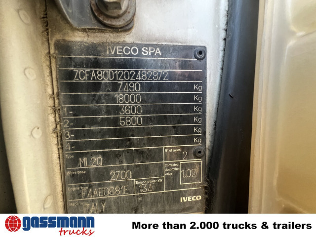Iveco EuroCargo ML80E18K 4x2 - Billenőplatós teherautó: 3 kép. Iveco EuroCargo ML80E18K 4x2 - Billenőplatós teherautó: 3 kép.