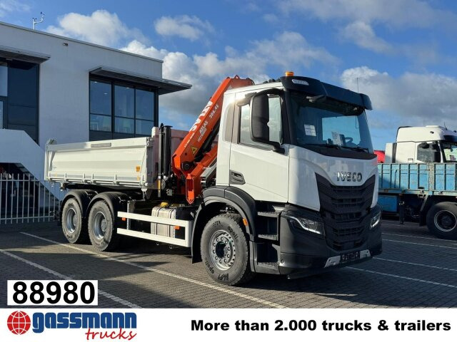 Iveco X-Way AD300X46Z 6x4 mit Kran Atlas AK 206.4E-A2, - Billenőplatós teherautó, Darus autó: 1 kép. Iveco X-Way AD300X46Z 6x4 mit Kran Atlas AK 206.4E-A2, - Billenőplatós teherautó, Darus autó: 1 kép.