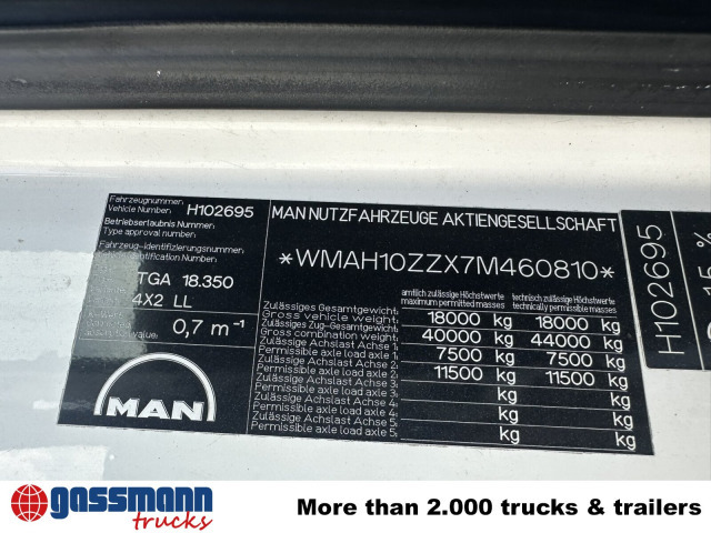 MAN TGA 18.350 4x2 LL, Fahrschulausstattung - Dobozos felépítményű teherautó: 2 kép. MAN TGA 18.350 4x2 LL, Fahrschulausstattung - Dobozos felépítményű teherautó: 2 kép.