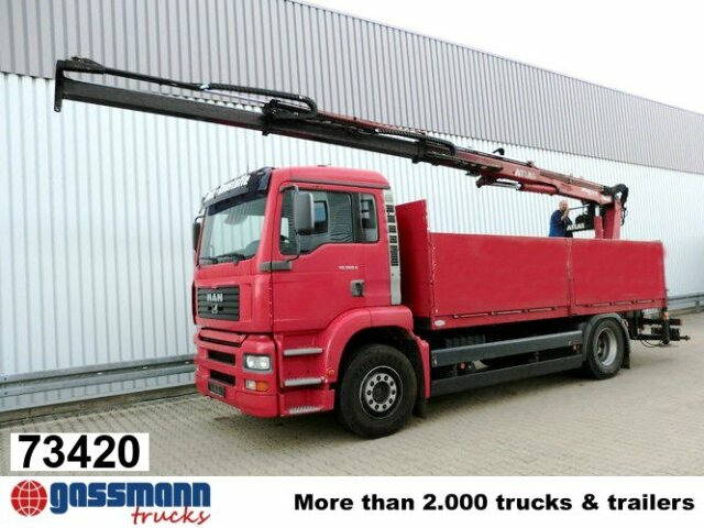 MAN TGA 18.360 4x2, Baustoff, Kran ATLAS 125.1 - Platós teherautó, Darus autó: 1 kép. MAN TGA 18.360 4x2, Baustoff, Kran ATLAS 125.1 - Platós teherautó, Darus autó: 1 kép.