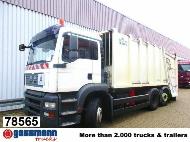 MAN TGA 26.310 BL 6x2, Haller M21-x2c, 21m³ - Szemetesautó: 1 kép. MAN TGA 26.310 BL 6x2, Haller M21-x2c, 21m³ - Szemetesautó: 1 kép.