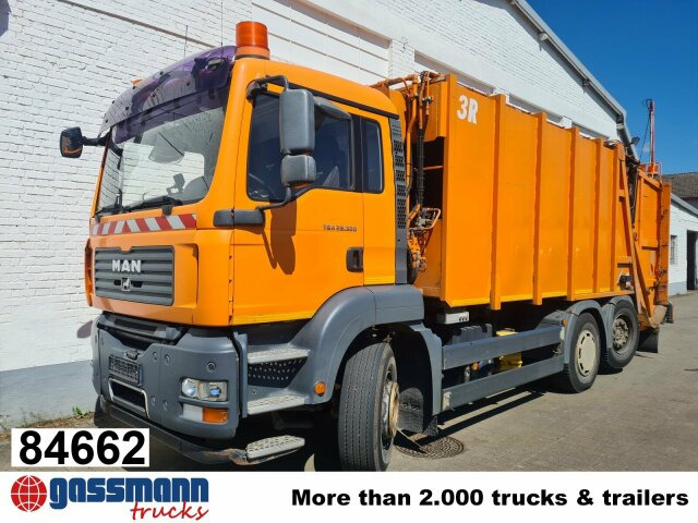 MAN TGA 28.320 6X2-4 BL, Lenkachse, Schörling - Szemetesautó: 1 kép. MAN TGA 28.320 6X2-4 BL, Lenkachse, Schörling - Szemetesautó: 1 kép.