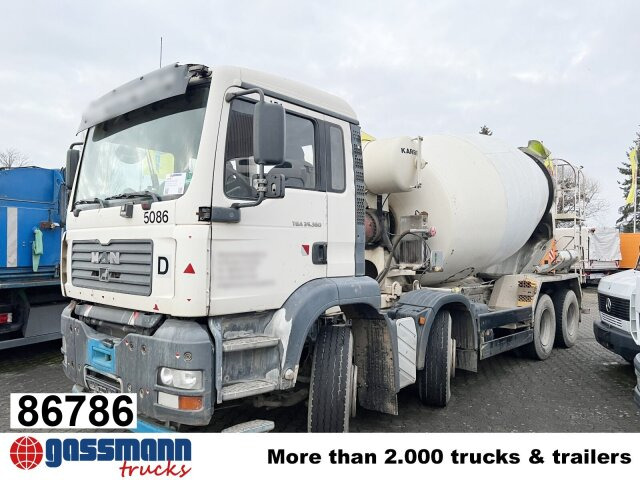 MAN TGA 35.360 8X4 BB, Betonmischer Karrena 10m³ - Betonmixer: 1 kép. MAN TGA 35.360 8X4 BB, Betonmischer Karrena 10m³ - Betonmixer: 1 kép.