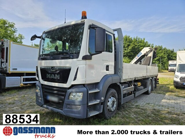 MAN TGS 26.430 6x2-4 BL, Lenk-/Liftachse, Heckkran - Platós teherautó, Darus autó: 1 kép. MAN TGS 26.430 6x2-4 BL, Lenk-/Liftachse, Heckkran - Platós teherautó, Darus autó: 1 kép.