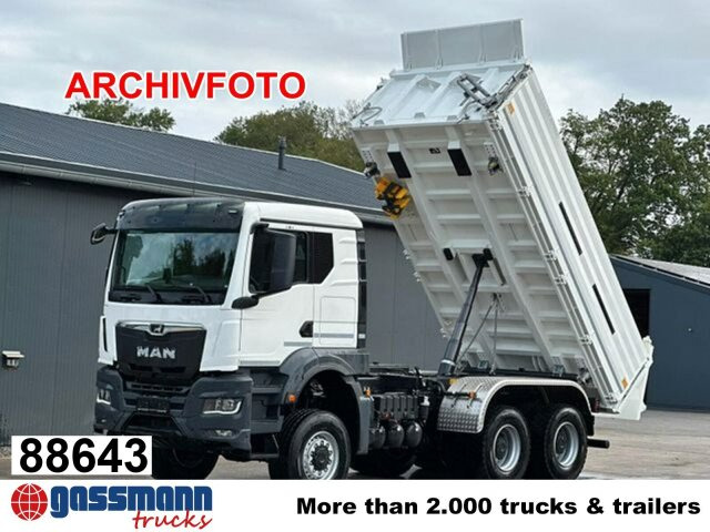 MAN TGS 26.470 6x6 BB, Hohe Bauart, Navi, - Billenőplatós teherautó: 1 kép. MAN TGS 26.470 6x6 BB, Hohe Bauart, Navi, - Billenőplatós teherautó: 1 kép.