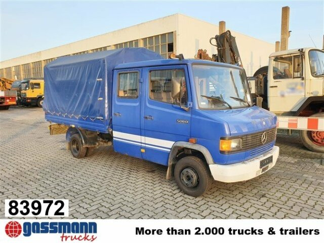 Mercedes-Benz 508 D 4x2 Doka, EX-THW - Platós teherautó: 1 kép. Mercedes-Benz 508 D 4x2 Doka, EX-THW - Platós teherautó: 1 kép.