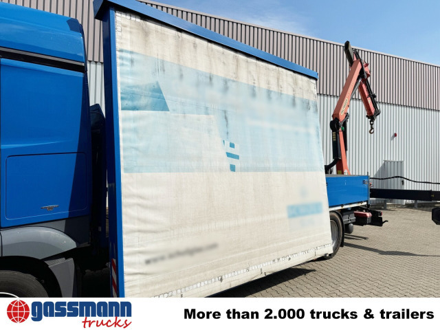 Mercedes-Benz Actros 1836 L 4x2, Glastransporter, Heckkran - Platós teherautó, Darus autó: 4 kép. Mercedes-Benz Actros 1836 L 4x2, Glastransporter, Heckkran - Platós teherautó, Darus autó: 4 kép.