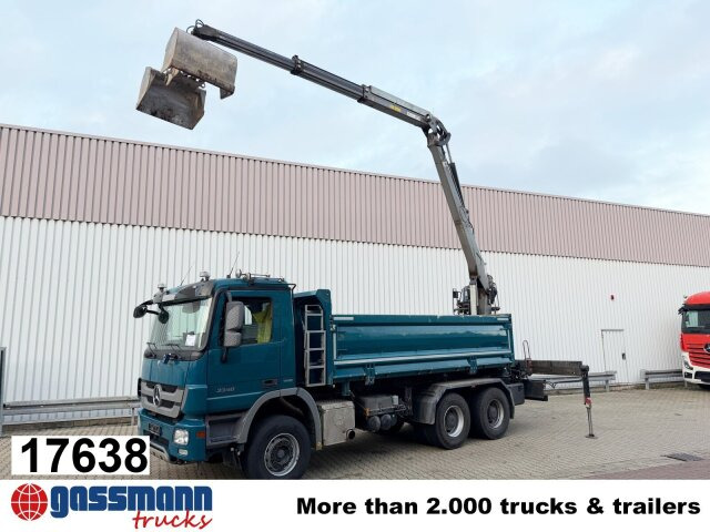 Mercedes-Benz Actros 3348 K 6x4, beidseitig Bormatik, Heckkran - Billenőplatós teherautó, Darus autó: 1 kép. Mercedes-Benz Actros 3348 K 6x4, beidseitig Bormatik, Heckkran - Billenőplatós teherautó, Darus autó: 1 kép.