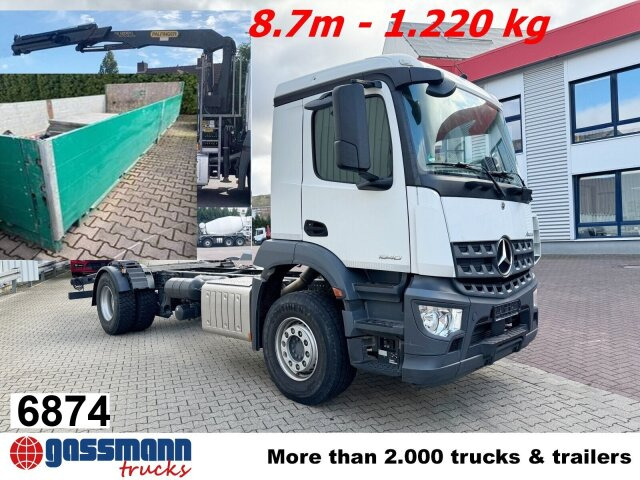 Mercedes-Benz Arocs 1840 L 4x2, Kran Palfinger PK12001L, - Platós teherautó, Darus autó: 1 kép. Mercedes-Benz Arocs 1840 L 4x2, Kran Palfinger PK12001L, - Platós teherautó, Darus autó: 1 kép.