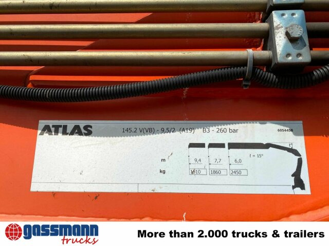 Mercedes-Benz Arocs 2545 L/6x2/4, Atlas Kran, 145.2-A19 VB, - Platós teherautó, Darus autó: 3 kép. Mercedes-Benz Arocs 2545 L/6x2/4, Atlas Kran, 145.2-A19 VB, - Platós teherautó, Darus autó: 3 kép.