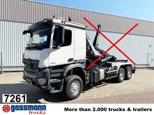 Mercedes-Benz Arocs 3351 AK 6x6, Retarder, Navi, Grounder - Horgos rakodó teherautó: 1 kép. Mercedes-Benz Arocs 3351 AK 6x6, Retarder, Navi, Grounder - Horgos rakodó teherautó: 1 kép.