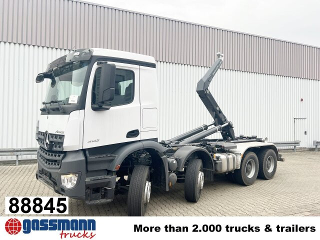 Mercedes-Benz Arocs 4142/48  8x4/4, Grounder, Meiller RS26 - Horgos rakodó teherautó: 1 kép. Mercedes-Benz Arocs 4142/48  8x4/4, Grounder, Meiller RS26 - Horgos rakodó teherautó: 1 kép.