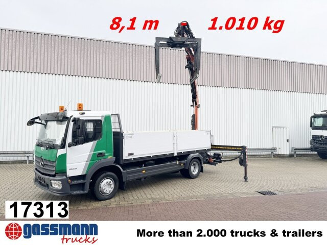 Mercedes-Benz Atego 1223 L 4x2 mit Heckkran Atlas 88.3-A2L, - Platós teherautó, Darus autó: 1 kép. Mercedes-Benz Atego 1223 L 4x2 mit Heckkran Atlas 88.3-A2L, - Platós teherautó, Darus autó: 1 kép.