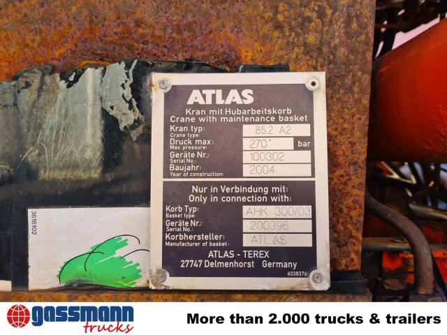 Mercedes-Benz Atego 1823 AK 4x4 mit Kran Atlas 85.2, Funk, - Billenőplatós teherautó, Darus autó: 5 kép. Mercedes-Benz Atego 1823 AK 4x4 mit Kran Atlas 85.2, Funk, - Billenőplatós teherautó, Darus autó: 5 kép.