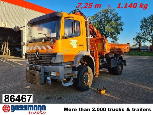 Mercedes-Benz Atego 1823 AK 4x4 mit Kran Atlas 85.2, Funk, - Billenőplatós teherautó, Darus autó: 1 kép. Mercedes-Benz Atego 1823 AK 4x4 mit Kran Atlas 85.2, Funk, - Billenőplatós teherautó, Darus autó: 1 kép.