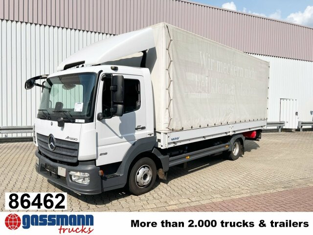 Mercedes-Benz Atego 818/23 L 4x2 mit Sörensen LBW - Platós teherautó: 1 kép. Mercedes-Benz Atego 818/23 L 4x2 mit Sörensen LBW - Platós teherautó: 1 kép.
