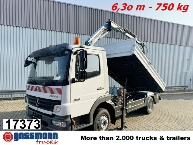 Mercedes-Benz Atego 818 K 4x2 mit Kran Atlas AK 50.1-A2 - Billenőplatós teherautó, Darus autó: 1 kép. Mercedes-Benz Atego 818 K 4x2 mit Kran Atlas AK 50.1-A2 - Billenőplatós teherautó, Darus autó: 1 kép.