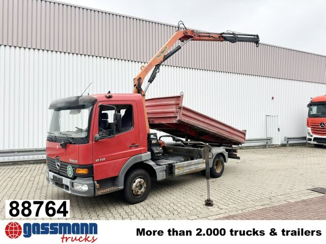 Mercedes-Benz Atego 818 K 4x2 mit Kran Palfinger PK 6500, 2x - Billenőplatós teherautó, Darus autó: 1 kép. Mercedes-Benz Atego 818 K 4x2 mit Kran Palfinger PK 6500, 2x - Billenőplatós teherautó, Darus autó: 1 kép.