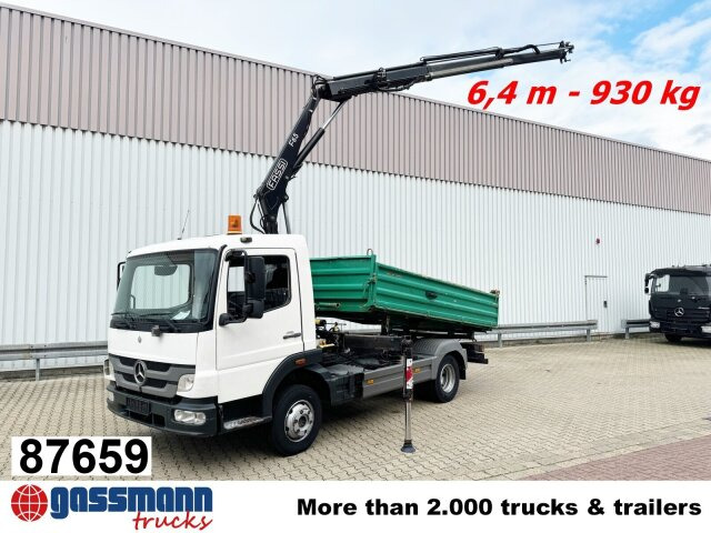Mercedes-Benz Atego 918 KK 4x2, 2x AHK, Kran Fassi F65 - Billenőplatós teherautó, Darus autó: 1 kép. Mercedes-Benz Atego 918 KK 4x2, 2x AHK, Kran Fassi F65 - Billenőplatós teherautó, Darus autó: 1 kép.