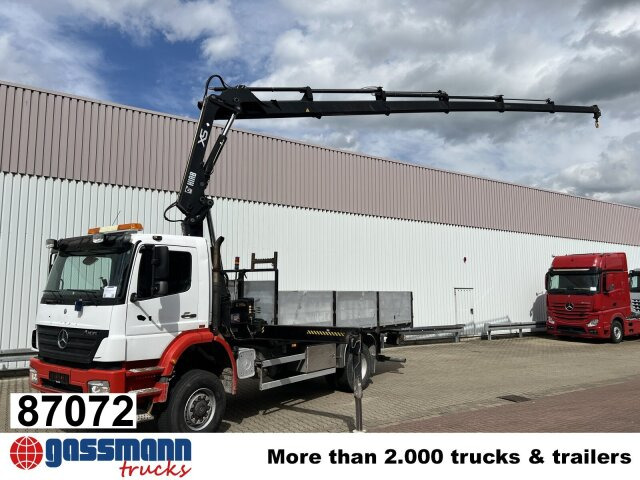 Mercedes-Benz Axor 1828 A 4x4 mit Kran Hiab XS 166 E-5 - Platós teherautó, Darus autó: 1 kép. Mercedes-Benz Axor 1828 A 4x4 mit Kran Hiab XS 166 E-5 - Platós teherautó, Darus autó: 1 kép.