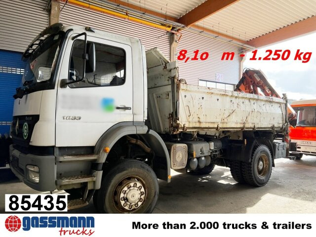 Mercedes-Benz Axor 1833 AK 4x4 mit Heckkran Atlas 105.2-A2L - Billenőplatós teherautó, Darus autó: 1 kép. Mercedes-Benz Axor 1833 AK 4x4 mit Heckkran Atlas 105.2-A2L - Billenőplatós teherautó, Darus autó: 1 kép.