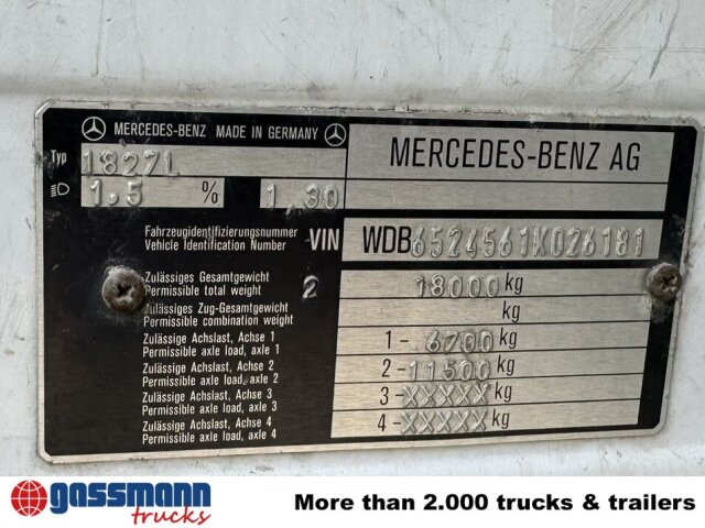 Mercedes-Benz SK 1827L 4x2 - Platós teherautó: 5 kép. Mercedes-Benz SK 1827L 4x2 - Platós teherautó: 5 kép.