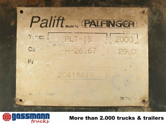 Palfinger Palift PLT-18 Abrollanlage - Emelőhorgos/ Konténerszállító rendszer: 4 kép. Palfinger Palift PLT-18 Abrollanlage - Emelőhorgos/ Konténerszállító rendszer: 4 kép.