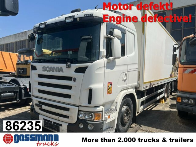 Scania G420 6x2, Liftachse, Hiab LBW, Motor defekt! - Dobozos felépítményű teherautó: 1 kép. Scania G420 6x2, Liftachse, Hiab LBW, Motor defekt! - Dobozos felépítményű teherautó: 1 kép.