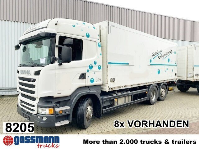 Scania R450 LB 6x2-4 Getränkekoffer, Retarder, - Dobozos felépítményű teherautó: 1 kép. Scania R450 LB 6x2-4 Getränkekoffer, Retarder, - Dobozos felépítményű teherautó: 1 kép.