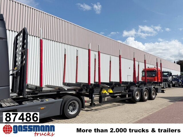 Schwarzmüller 3-Achs Holzauflieger, Liftachse, MEHRFACH - Rönkszállító félpótkocsi: 1 kép. Schwarzmüller 3-Achs Holzauflieger, Liftachse, MEHRFACH - Rönkszállító félpótkocsi: 1 kép.