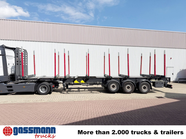 Schwarzmüller 3-Achs Holzauflieger, Liftachse, MEHRFACH - Rönkszállító félpótkocsi: 4 kép. Schwarzmüller 3-Achs Holzauflieger, Liftachse, MEHRFACH - Rönkszállító félpótkocsi: 4 kép.