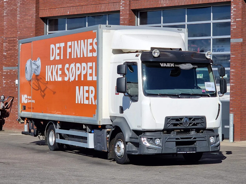 Renault D 12.250 4x2 - Box - Loadlift 1.500 KG - A/C - Euro 6 - Automatic - Camera system - Dobozos felépítményű teherautó: 1 kép. Renault D 12.250 4x2 - Box - Loadlift 1.500 KG - A/C - Euro 6 - Automatic - Camera system - Dobozos felépítményű teherautó: 1 kép.