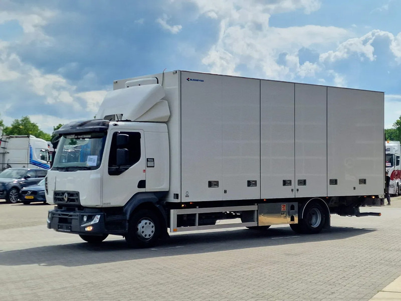 Renault D16 250 4x2 Box with side doors - Zepro loadlift - Euro 6 - Low KM - Sleepercab - Dobozos felépítményű teherautó: 3 kép. Renault D16 250 4x2 Box with side doors - Zepro loadlift - Euro 6 - Low KM - Sleepercab - Dobozos felépítményű teherautó: 3 kép.