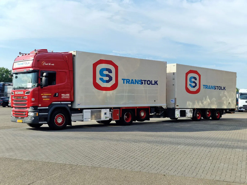 Scania R580 Topline 6x2*4 Frigo + Burg trailer - Retarder - Steering axle - Night clima - Hűtős teherautó: 3 kép. Scania R580 Topline 6x2*4 Frigo + Burg trailer - Retarder - Steering axle - Night clima - Hűtős teherautó: 3 kép.