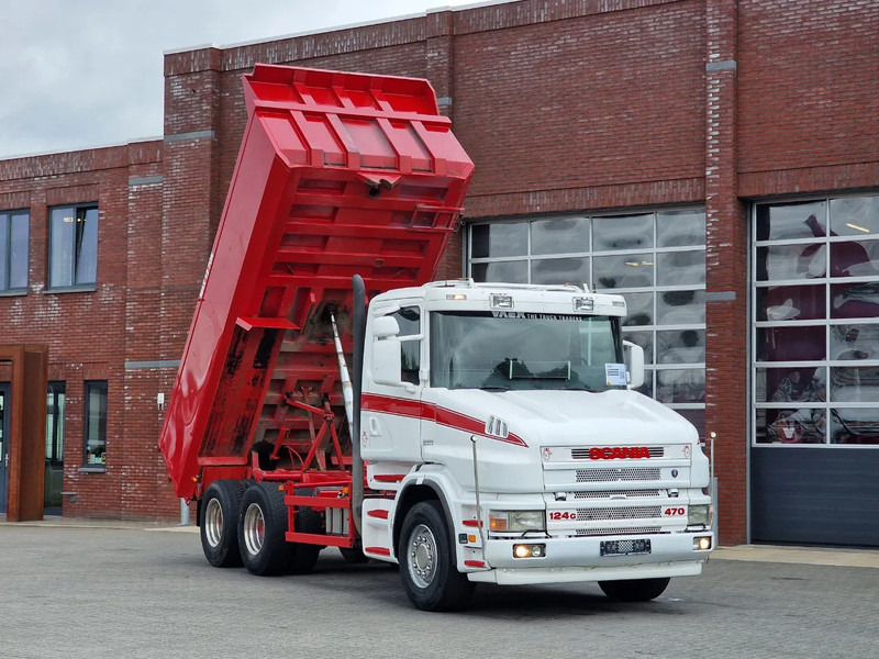 Scania T124-470 6x2 - Tipper - Manual gearbox - Full steel - Robson Drive - New Engine - Torpedo/Hauber - Billenőplatós teherautó: 1 kép. Scania T124-470 6x2 - Tipper - Manual gearbox - Full steel - Robson Drive - New Engine - Torpedo/Hauber - Billenőplatós teherautó: 1 kép.