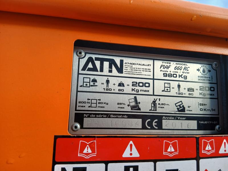 Atn PIAF 660 RC - Oszlopos személyemelő: 5 kép. Atn PIAF 660 RC - Oszlopos személyemelő: 5 kép.