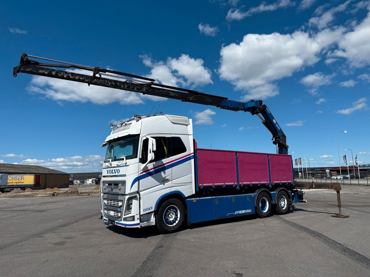 Volvo FH 16.550 6x24 / Crane HMF 3220K4 Euro 6 - Darus autó: 1 kép. Volvo FH 16.550 6x24 / Crane HMF 3220K4 Euro 6 - Darus autó: 1 kép.