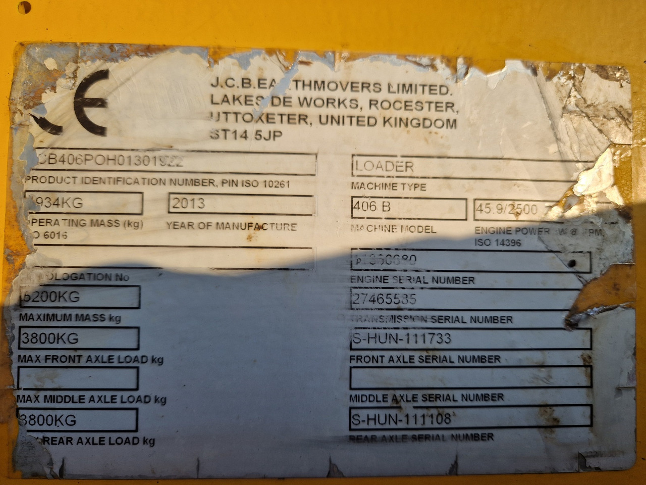 Gumikerekes homlokrakodó JCB 406 B: 15 kép.