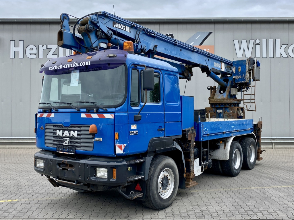MAN 27.464 6x4 / MKG HMK 350a2L Kran - Darus autó: 1 kép. MAN 27.464 6x4 / MKG HMK 350a2L Kran - Darus autó: 1 kép.