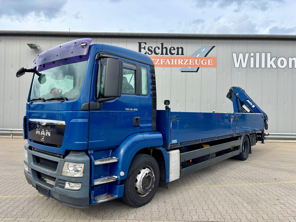 MAN TGS 18.360 4x2 LL / MKG HLK 111 Kran - Platós teherautó, Darus autó: 2 kép. MAN TGS 18.360 4x2 LL / MKG HLK 111 Kran - Platós teherautó, Darus autó: 2 kép.