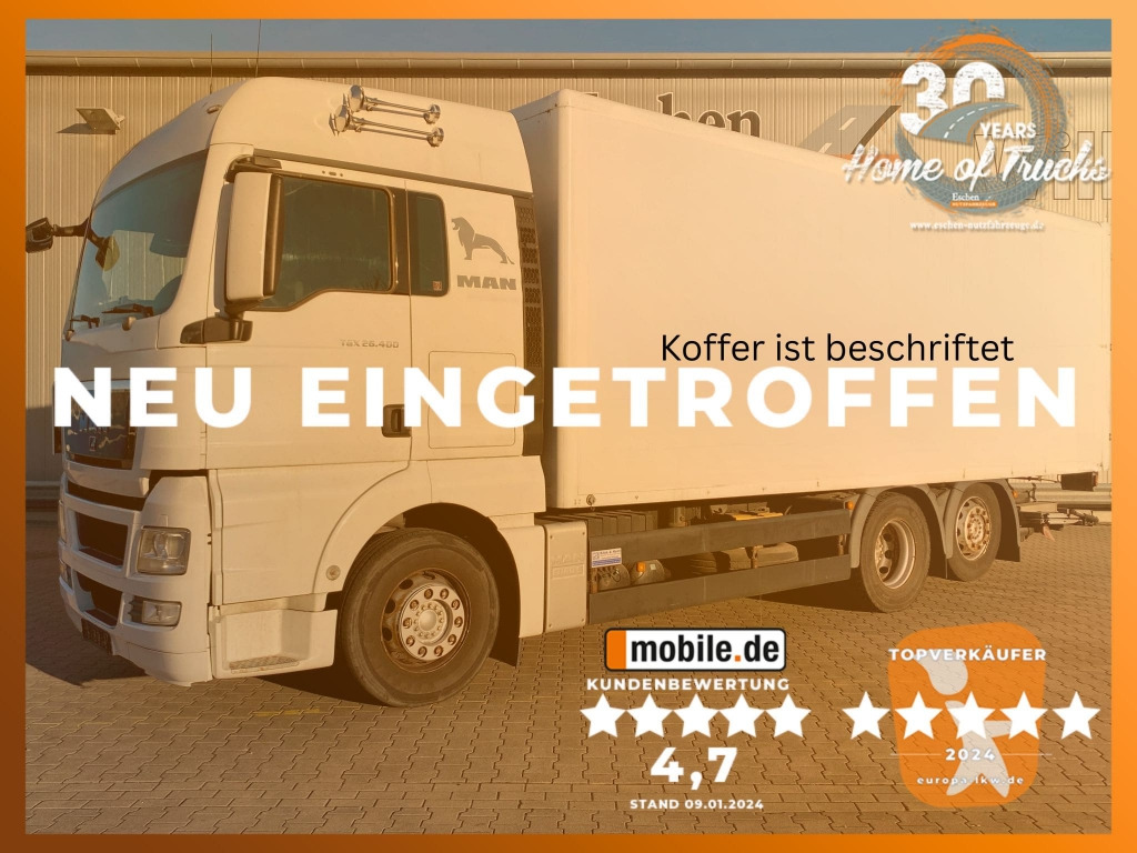 MAN TGX 26.400 6x2-2 LL / MBB-LBW - Dobozos felépítményű teherautó: 1 kép. MAN TGX 26.400 6x2-2 LL / MBB-LBW - Dobozos felépítményű teherautó: 1 kép.