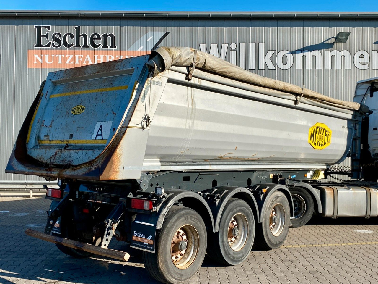 Meiller MHPS 44/3-S | Stahl 25m³*Luft-Lift*Plane*EBS*BPW - Félpótkocsi billenőplatós: 4 kép. Meiller MHPS 44/3-S | Stahl 25m³*Luft-Lift*Plane*EBS*BPW - Félpótkocsi billenőplatós: 4 kép.